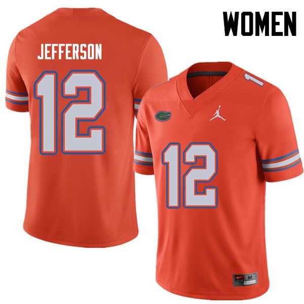 Jordan Brand Women #12 Van Jefferson Florida Gators College Football Jerseys Orange